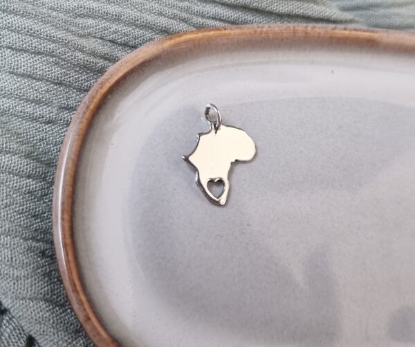 Silver Africa Charm