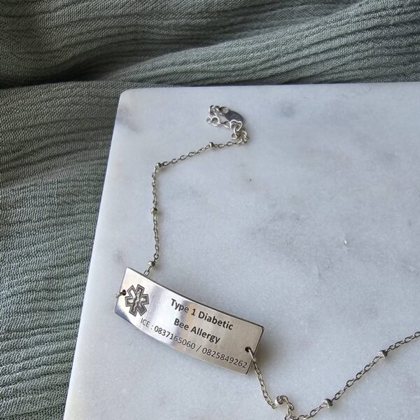 Silver Medical Alert Bracelet