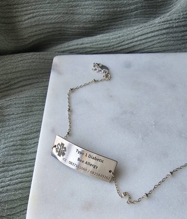 Silver Medical Alert Bracelet