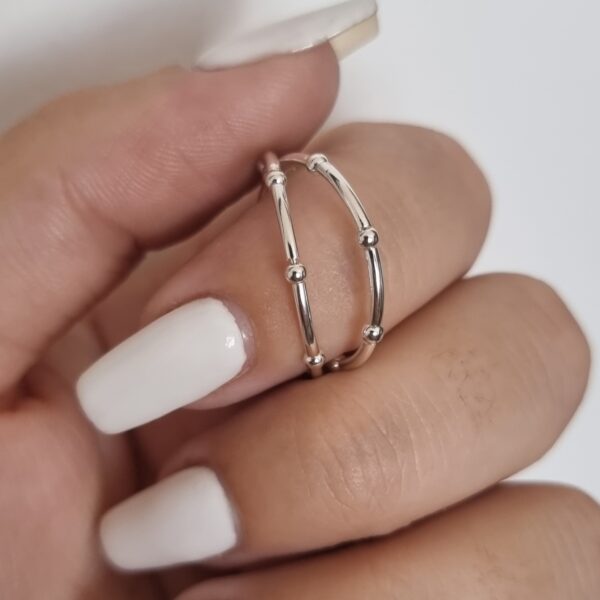 Dotted Sterling Silver Ring