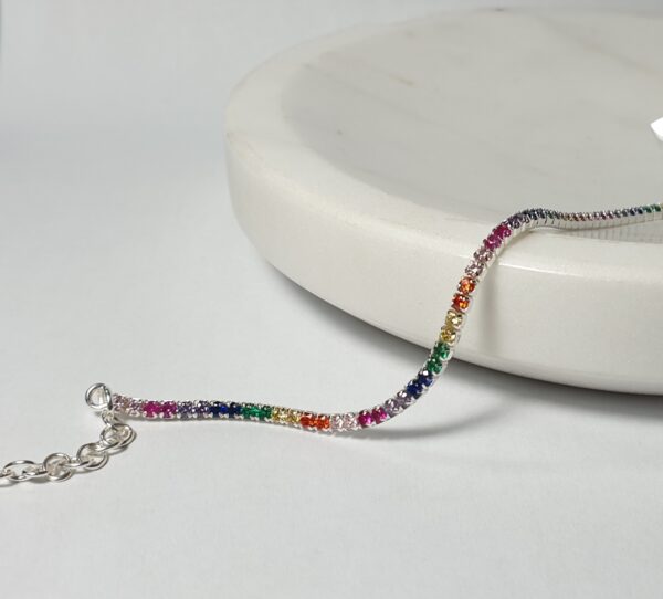 Rainbow Sterling Silver Bracelet