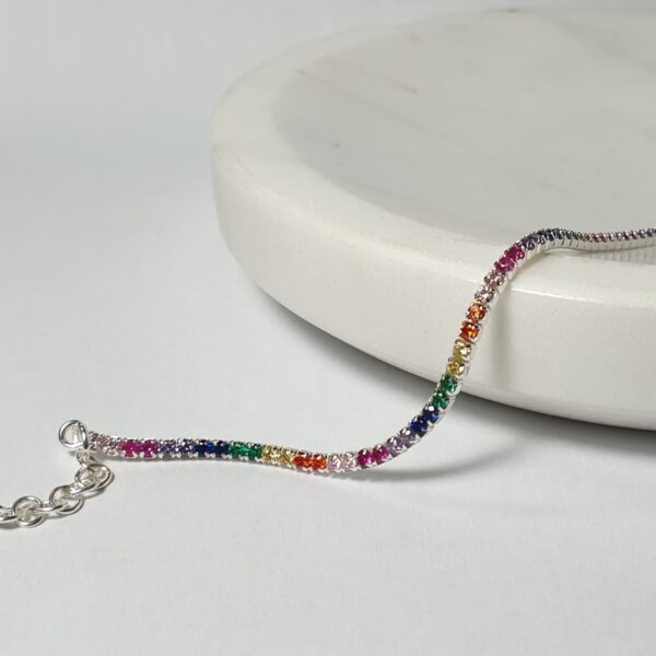 Rainbow Sterling Silver Bracelet