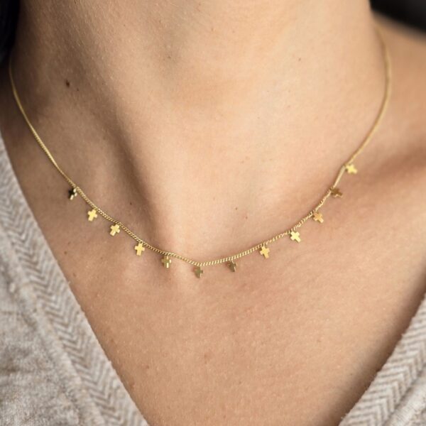 Small Cross Gold Necklace