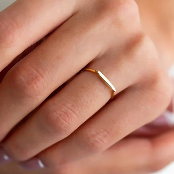 The Bar Gold Ring 1