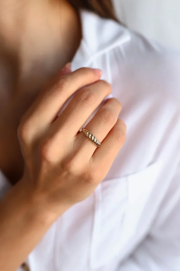 The Golden Croissant Gold Ring 1