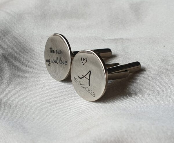 Silver Engraved Cufflinks