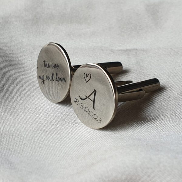 Silver Engraved Cufflinks