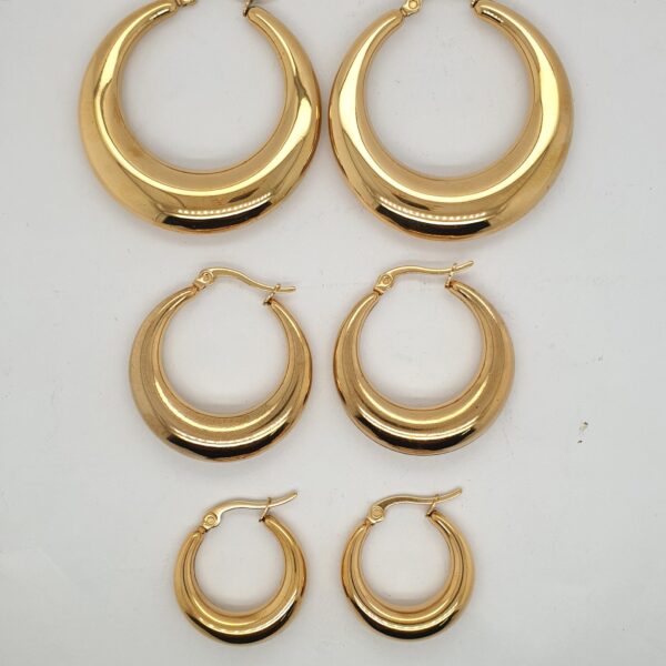 Gold Plated Chunky Hoops