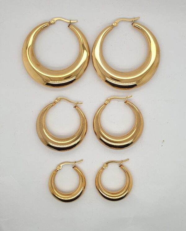Gold Plated Chunky Hoops