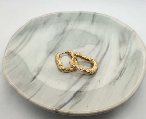 Gold Plated Square Huggies