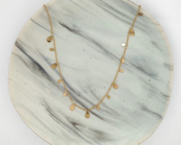 Small Teardrop Gold Necklace - Image 2