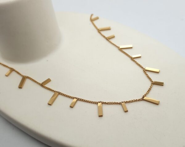 Small Rectangles Gold Necklace