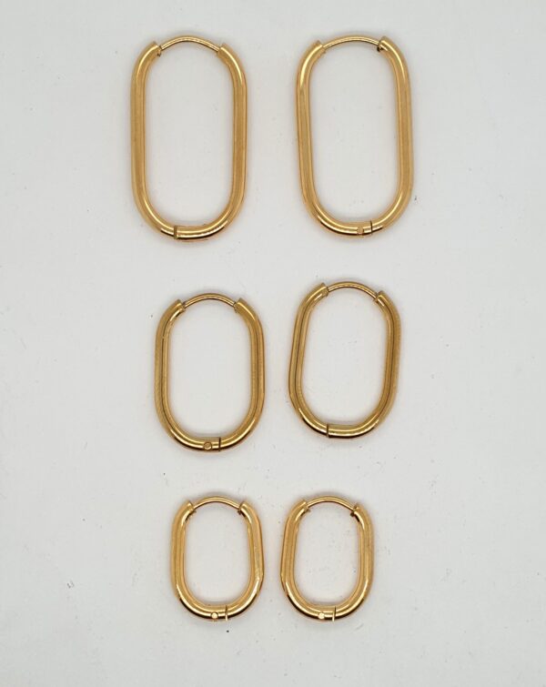 Oval Stainless Steel Huggies
