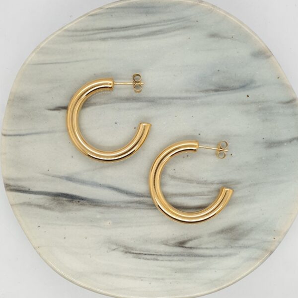 Classy Thick Gold Hoop