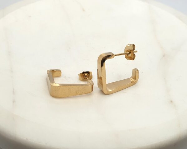 Gold Plated Square Earring