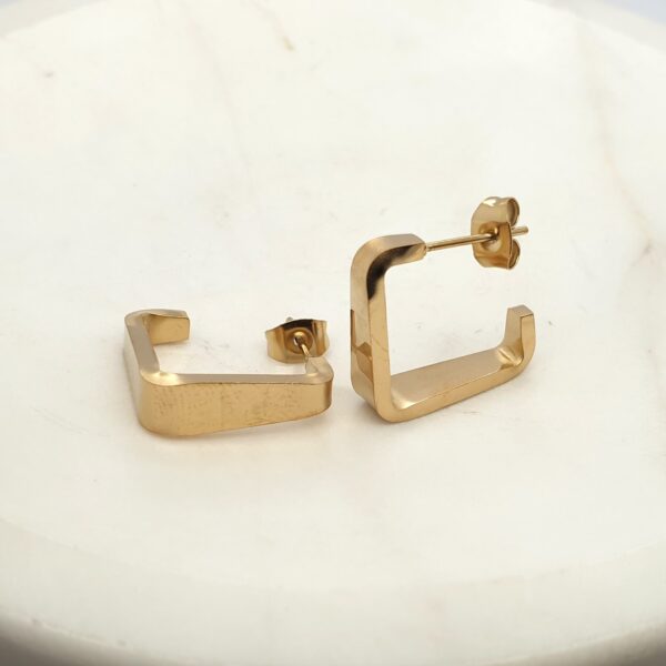 Gold Plated Square Earring