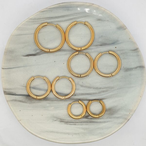 Gold Stainless Steel Huggies