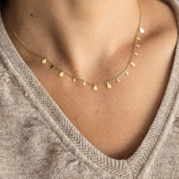Small Teardrop Gold Necklace