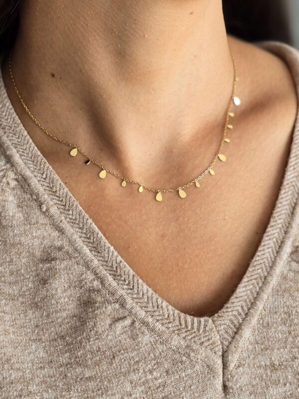 Small Teardrop Gold Necklace