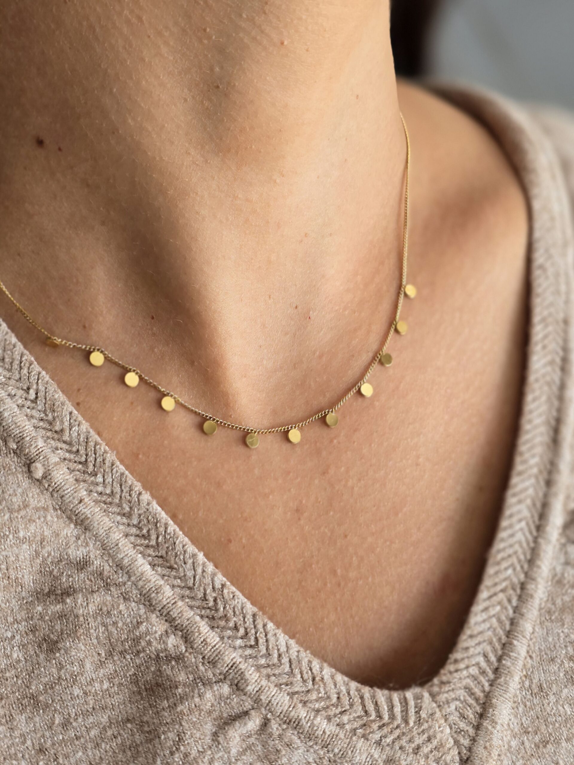 Small Circle Disk Necklace Small Circle Disk Necklace