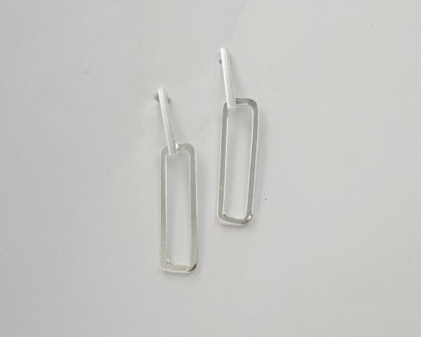 Rectangle Silver Stud