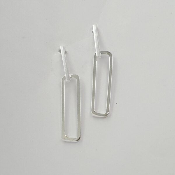 Rectangle Silver Stud