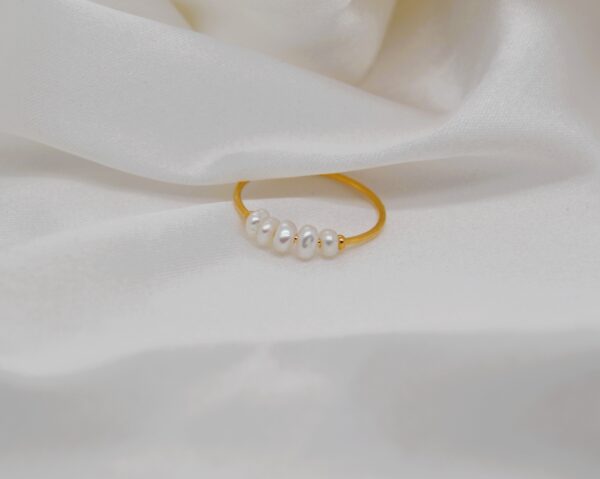 Pearly Gold Plated Ring