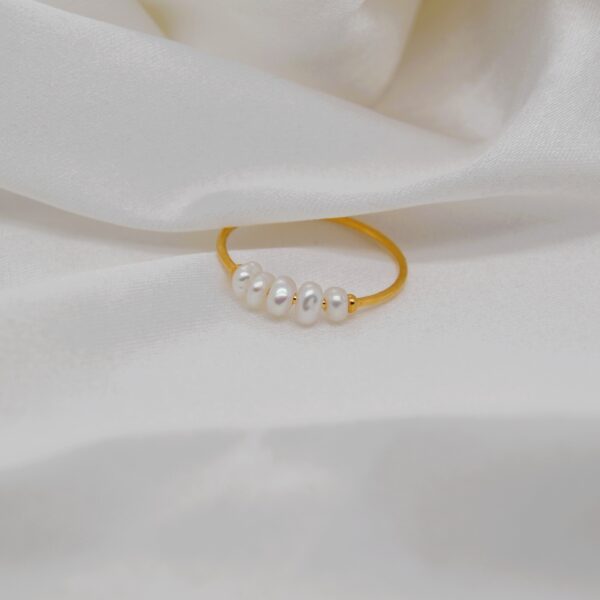 Pearly Gold Plated Ring