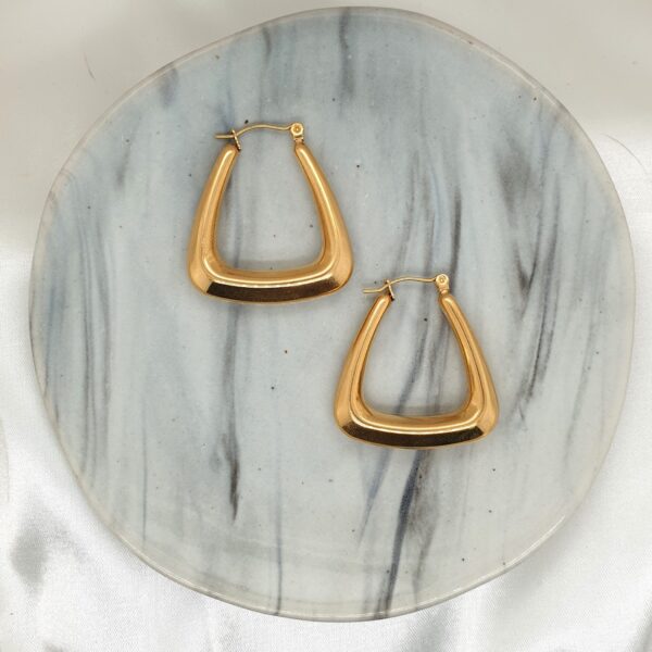 Triangle Gold Earrings