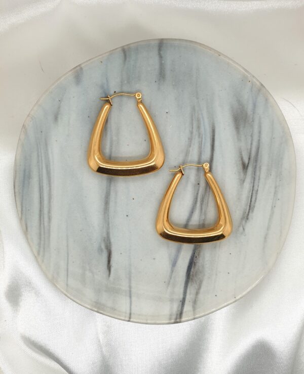 Triangle Gold Earrings