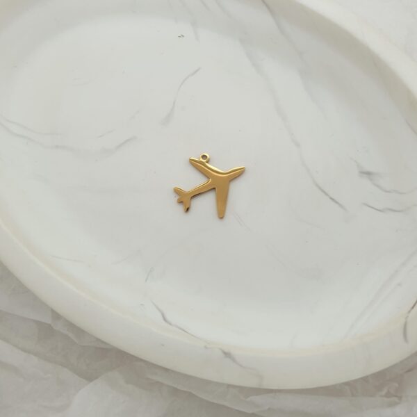 Airplane Gold Charm