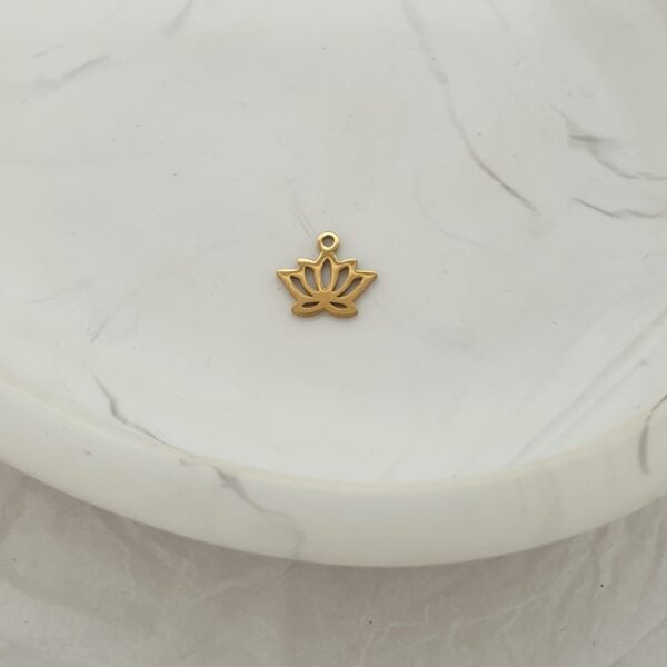 Gold Lotus Charm