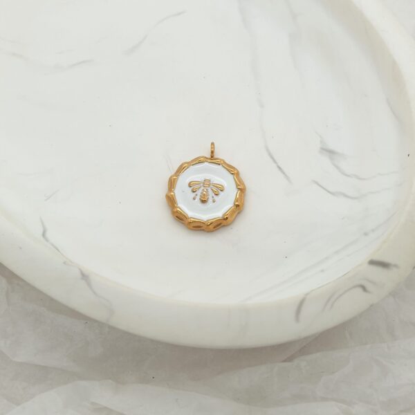 Gold Bee Disk Charm