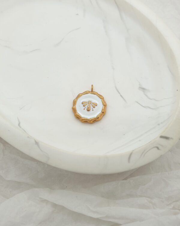 Gold Bee Disk Charm