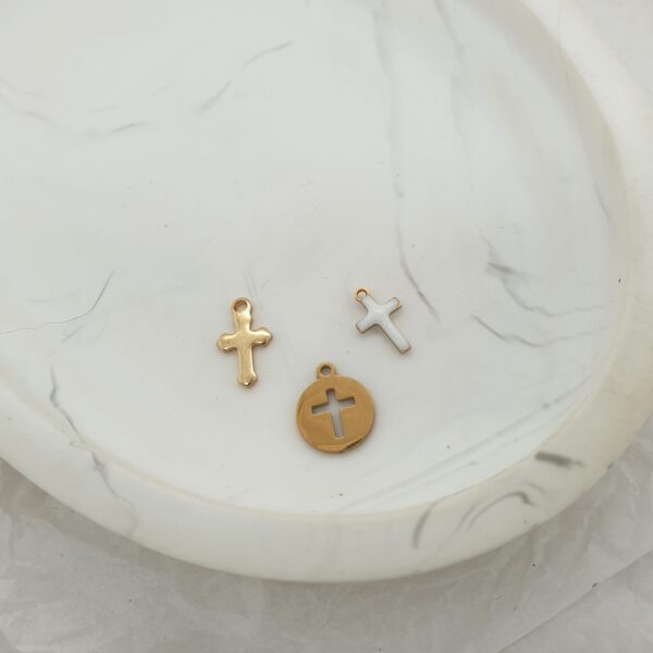 Gold Small Cross Charms
