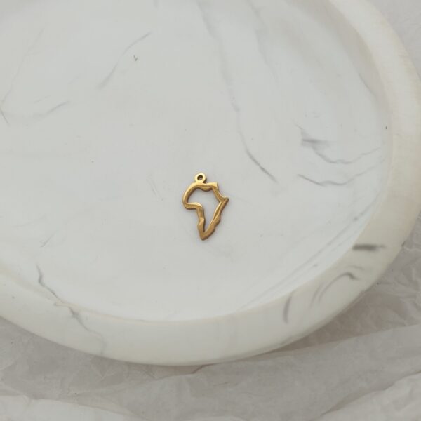 Gold Africa Charm