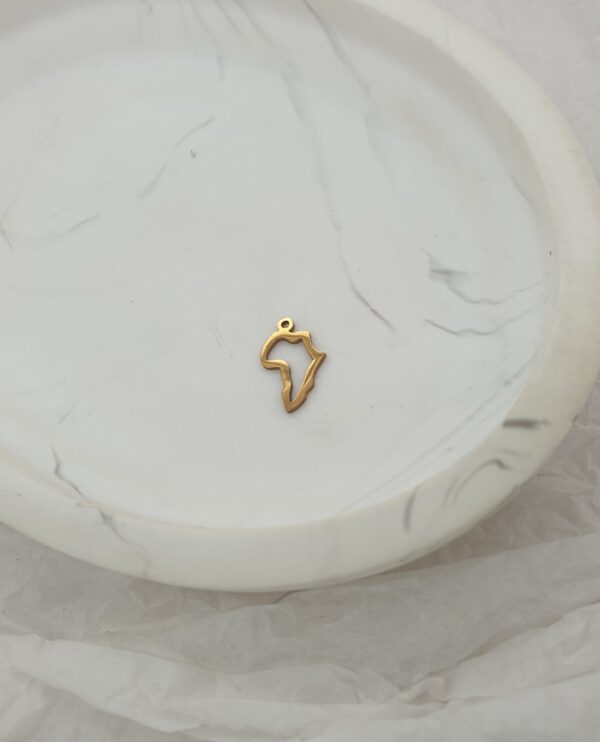 Gold Africa Charm