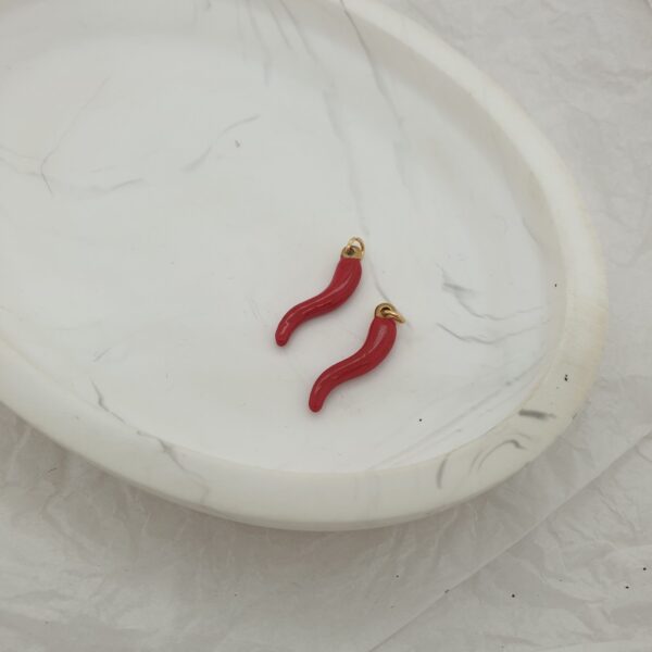 Gold Red Chilli Charm