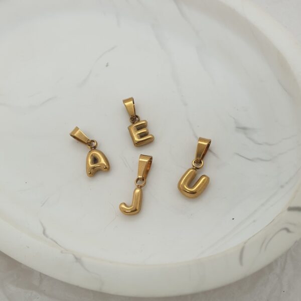 Small Bubble Gold Initial