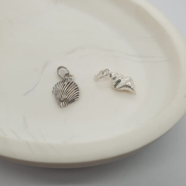 Silver Shell Charms