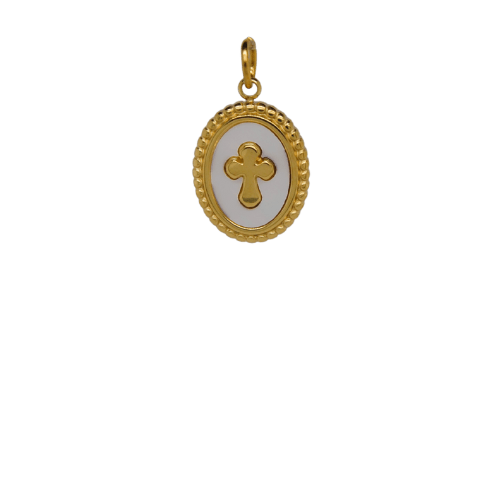 Mother of Pearl Cross Charm