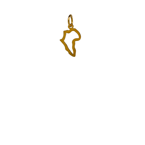 Gold Africa Charm