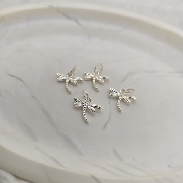 Silver Dragonfly Charm