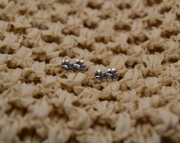 Dog Paw Stud Earrings