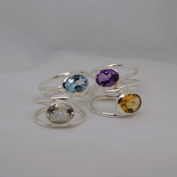 Oval Natural Stone Ring