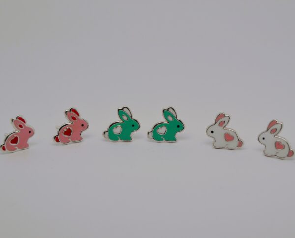 Color Bunny Studs