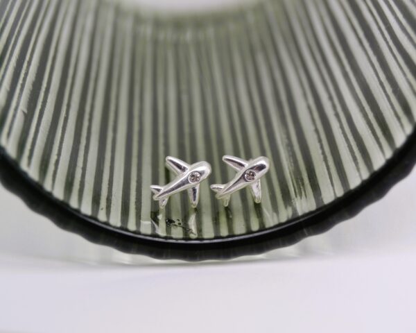 Silver Plane Studs