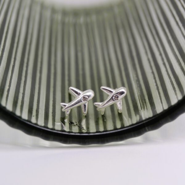 Silver Plane Studs