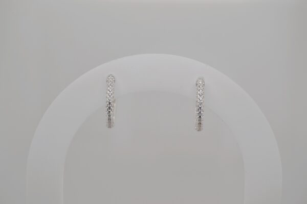 Sterling Silver Dainty Bling Hoop