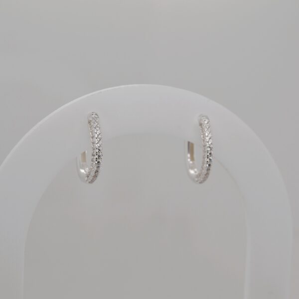 Sterling Silver Dainty Bling Hoop
